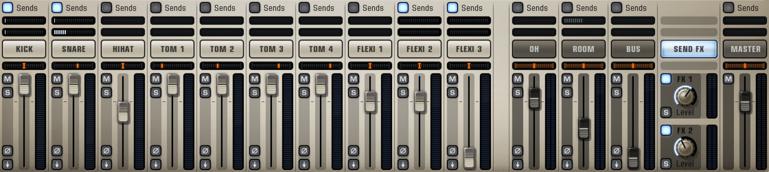 Addictive Drums 2 - Mixer Section